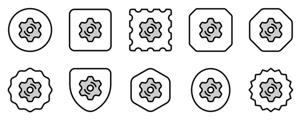 Editable vector gear cog setting icon. Part of a big icon set family. Perfect for web and app interfaces, presentations, infographics, etc