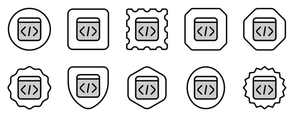 Editable vector web programming icon. Part of a big icon set family. Perfect for web and app interfaces, presentations, infographics, etc