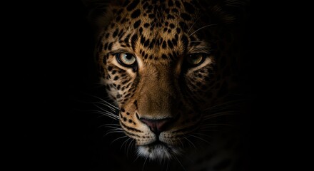 Close up Portrait of a Leopard's Face