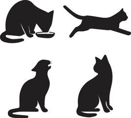 Cute Domestic Cat Sitting on White Background,
Adorable Kitten Playing with Ball of Yarn,
Fluffy Tabby Cat Relaxing on Sofa,
Black Cat with Green Eyes Closeup Portrait