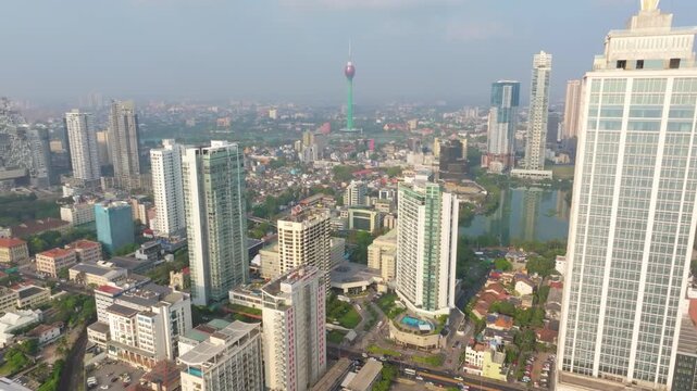 aerial view of colombo city sri lanka