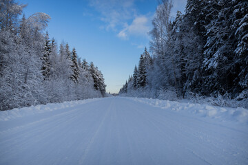 road in the snow