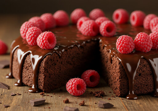 Indulge in this decadent chocolate raspberry cake, perfect for birthdays, celebrations, or simply satisfying your sweet tooth cravings