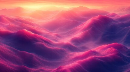 Dreamy Abstract Landscape with Soft Pink and Purple Hues at Sunset