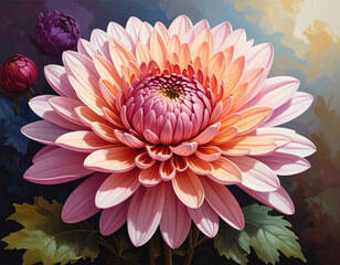 mesmerizing, ultra-realistic macro shot of a vibrant Spider Mum chrysanthemum with brilliant magenta-red petals and a dark center. The long, curling petals radiate outward, creating a spiky, dramatic 