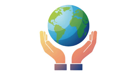 Hands Holding Earth Globe Representing Environmental Protection and Care.