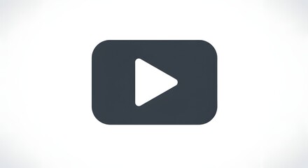Elegant Minimalist Play Button Icon for Media and Entertainment Applications