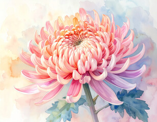 mesmerizing, ultra-realistic macro shot of a vibrant Spider Mum chrysanthemum with brilliant magenta-red petals and a dark center. The long, curling petals radiate outward, creating a spiky, dramatic 