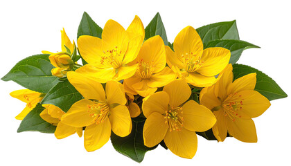 Bright yellow flowers in a cluster
