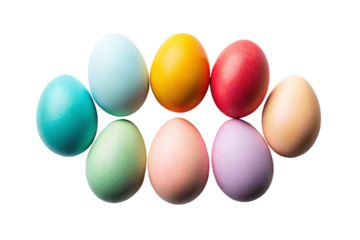 Colored easter eggs