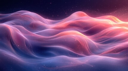 Ethereal Patterns of Light and Color in Fluid Motion Across Space