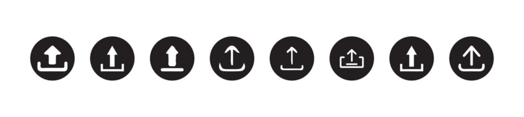 Upload icon set, web icon set . icons collection, upload button icon, file upload icon, upload line icon for apps and websites,  vector illustration EPS 10.