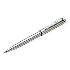 Elegant silver ballpoint pen isolated on transparent background, perfect for writing notes or signing important documents