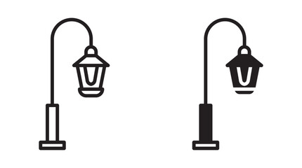 Street lamp icon, vector illustration . 