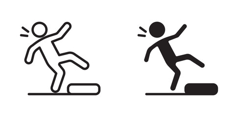 Man tripping icon , vector illustration . 