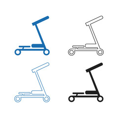 Four different styles of scooter icons representing various design options