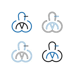 Four stylized outline icons representing a gauge or meter with a needle and dial