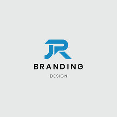 "Bold JR $ RJ logo with metallic texture for a strong corporate identity."