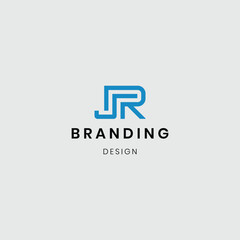 "Bold JR $ RJ logo with metallic texture for a strong corporate identity."