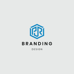 Creative abstract design of the initial PJR logo