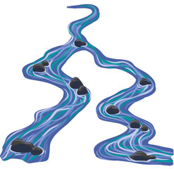 River Current and Stone