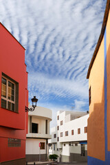 Gáldar, Gran Canaria – View of modern city architecture under a exceptional cloud sky
