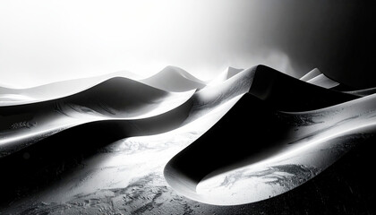 Monochromatic abstract gradient background, soft black and white, illustration. AI
