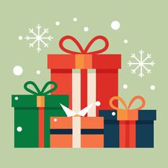 A delightful collection of beautifully decorated christmas gift boxes perfect for holiday celebrations and festive packaging designs