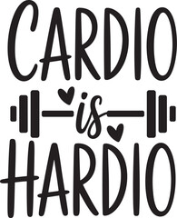 Cardio is hardio. Vector EPS file