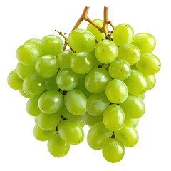 Close-up of a bunch of vibrant green grapes