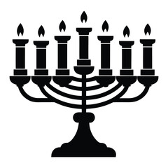 hanukkah silhouette