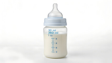 Baby milk bottle isolated. Png transparency