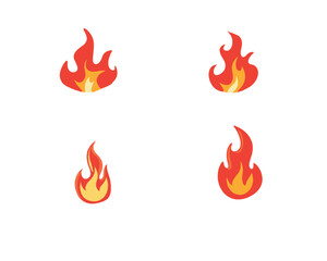 Vibrant red orange flame