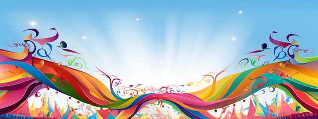 abstract colorful background with butterflies, There are many colorful hot air balloons flying in the sky generative ai, 
