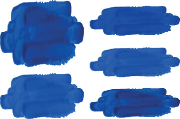 dark blue shades paint brush texture strokes set