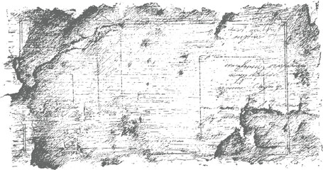 Aged handwritten document with distressed texture vector