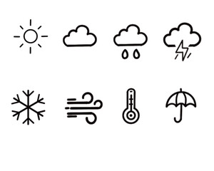 Minimalist weather icons