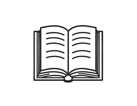 Simple open book graphic