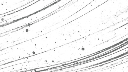 Gray brush strokes and speckles on white background abstract black