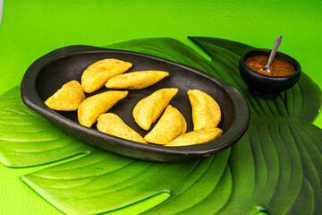Fried empanadas, typical Colombian food