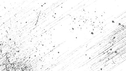 Gray splatters and streaks on white background abstract black