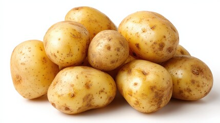 Freshly harvested potatoes piled together for culinary use