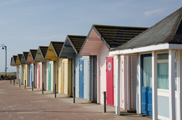 colorful beach huts