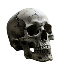 Obraz premium A minimalist, stylized illustration of a human skull