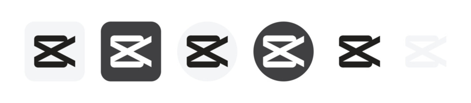CapCut App Logo Variations Collection, Editorial&nbsp;Use&nbsp;Only