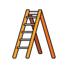 Simple A Frame Step Ladder Vector Illustration