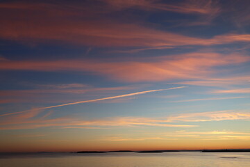 sunset over the sea