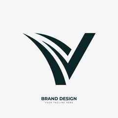V Elegant Branding Monogram Logo