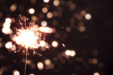 Fototapeta premium sparkler on a black background