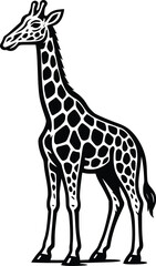 Naklejka premium giraffe animal illustration vector for logo